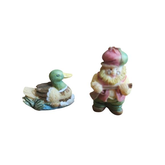Vintage Hunter & Duck Tic Tac Toe Resin Game Box Figurine Decorative Collectible - Picture 7 of 13